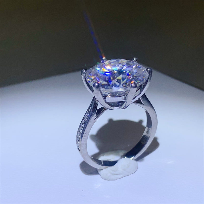 10 Carat Moissanite 925 Sterling Silver Ring - AppealingDiamond.com