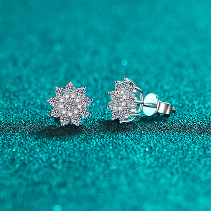 925 Sterling Silver Moissanite Zircon Stud Earrings - AppealingDiamond.com