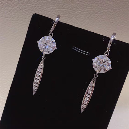 10 Carat Moissanite 925 Sterling Silver Earrings - AppealingDiamond.com