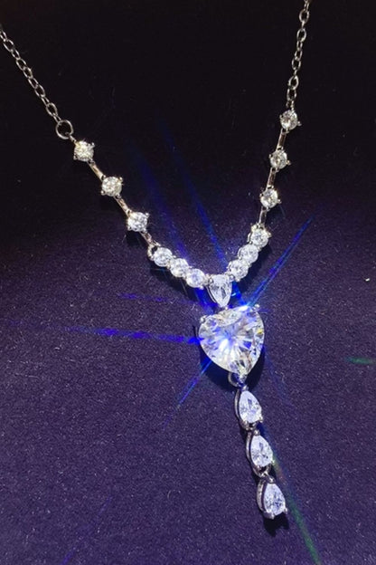 3 Carat Moissanite 925 Sterling Silver Drop Necklace - AppealingDiamond.com