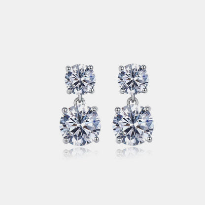 10 Carat Moissanite 925 Sterling Silver Earrings - AppealingDiamond.com