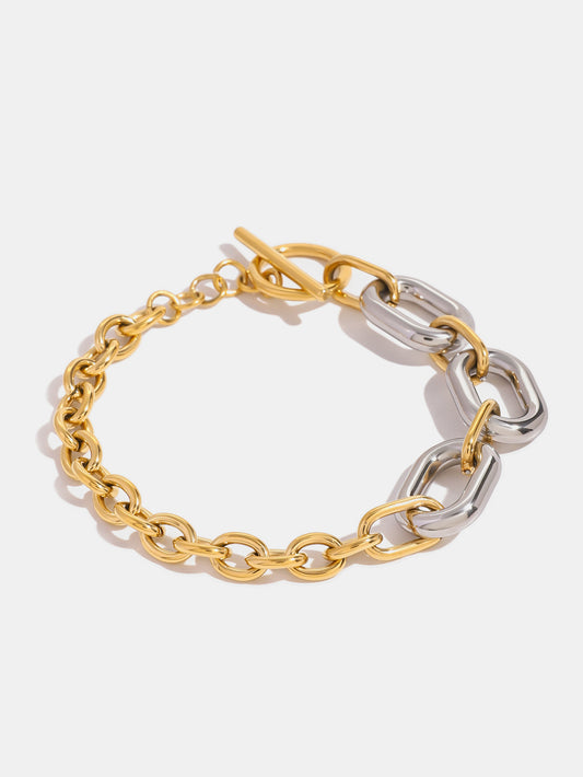 18K Gold-Plated Stainless Steel Chain Bracelet - AppealingDiamond.com