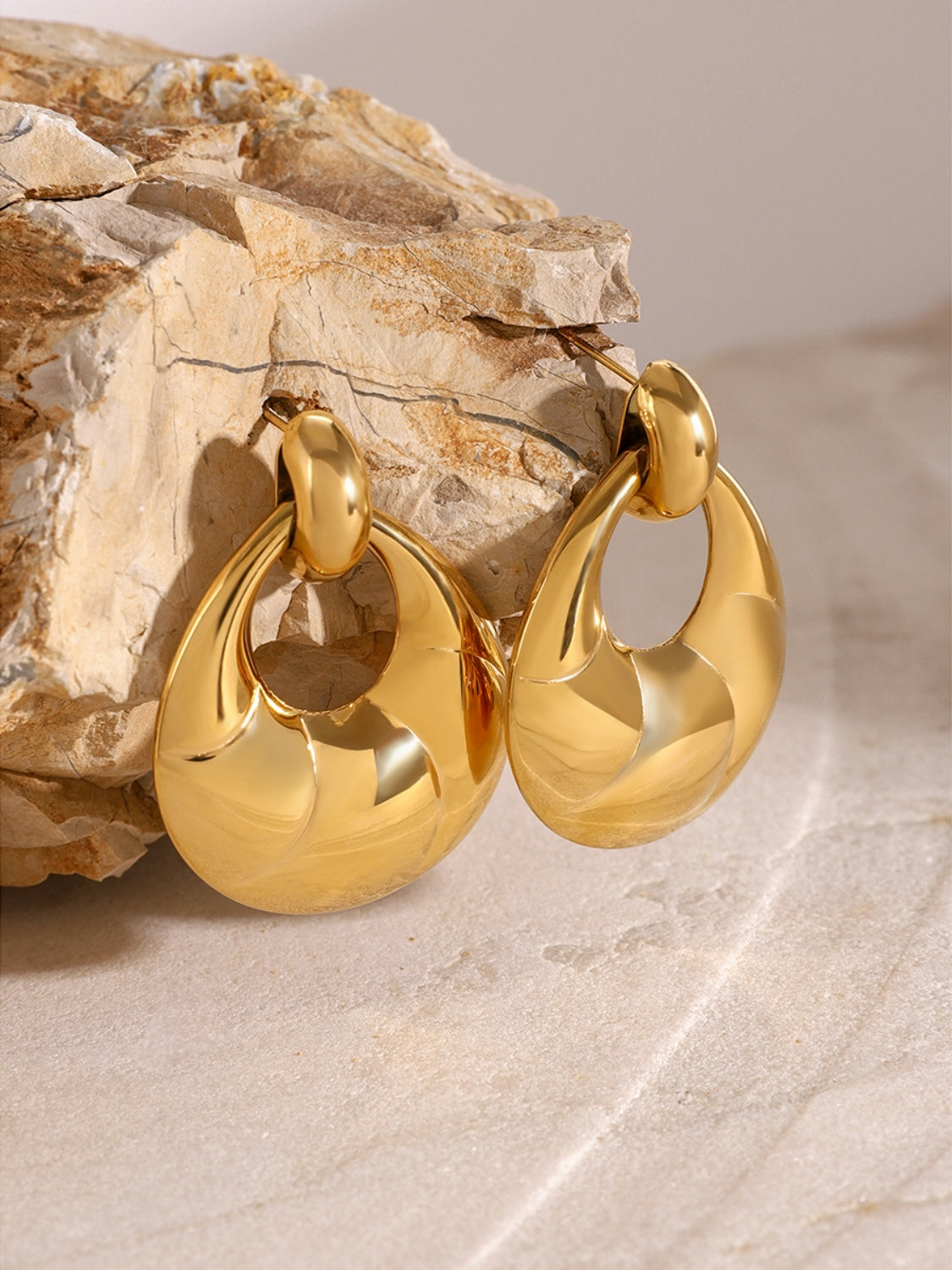 Stainless Steel Teardrop Shape Earrings - AppealingDiamond.com