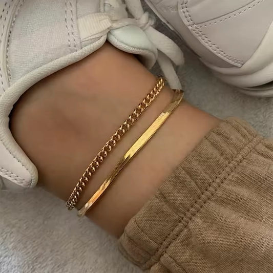 18K Gold-Plated Ankle Bracelet - AppealingDiamond.com