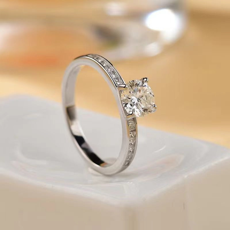 2 Carat Moissanite Zircon 925 Sterling Silver Ring - AppealingDiamond.com