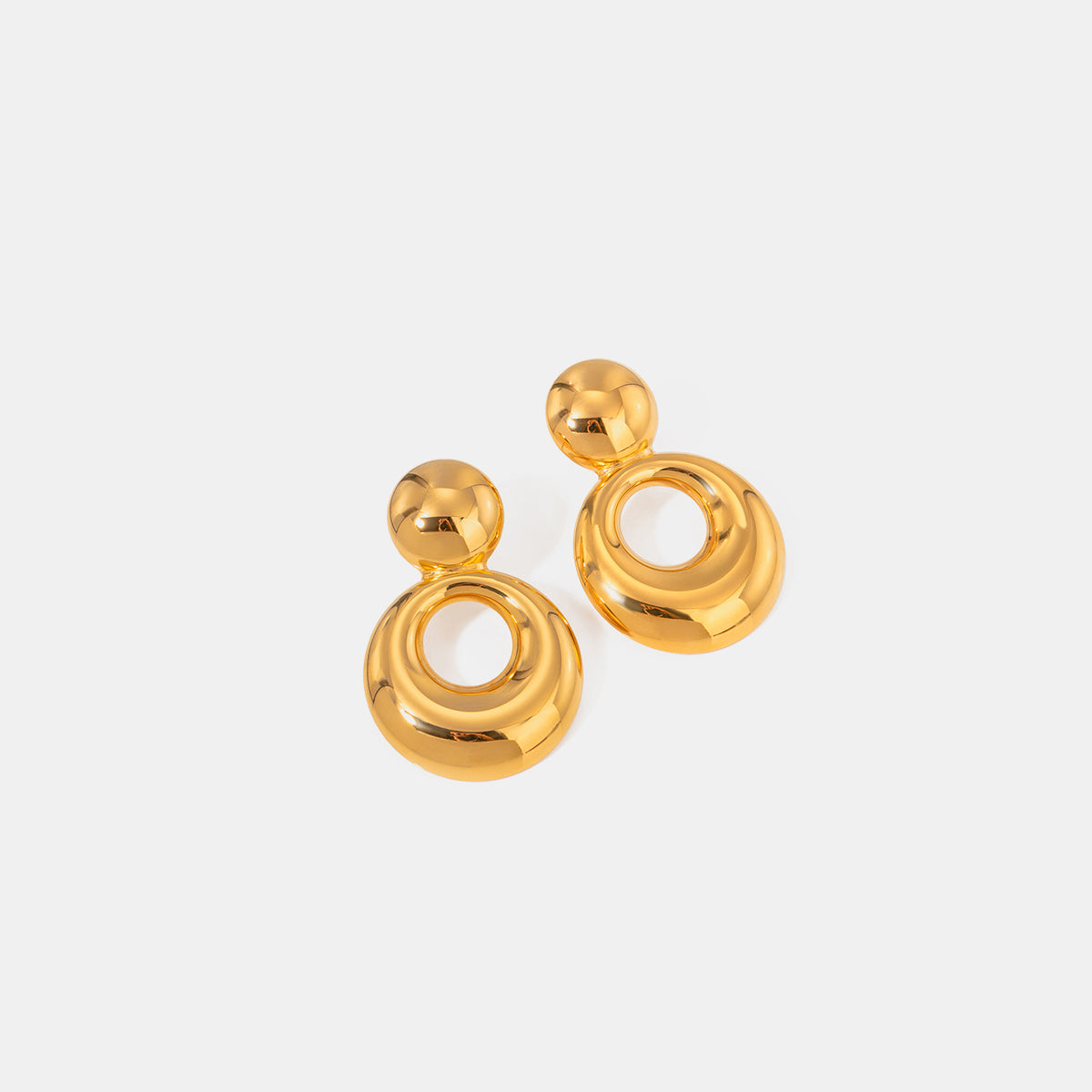 18K Gold-Plated Cutout Earrings