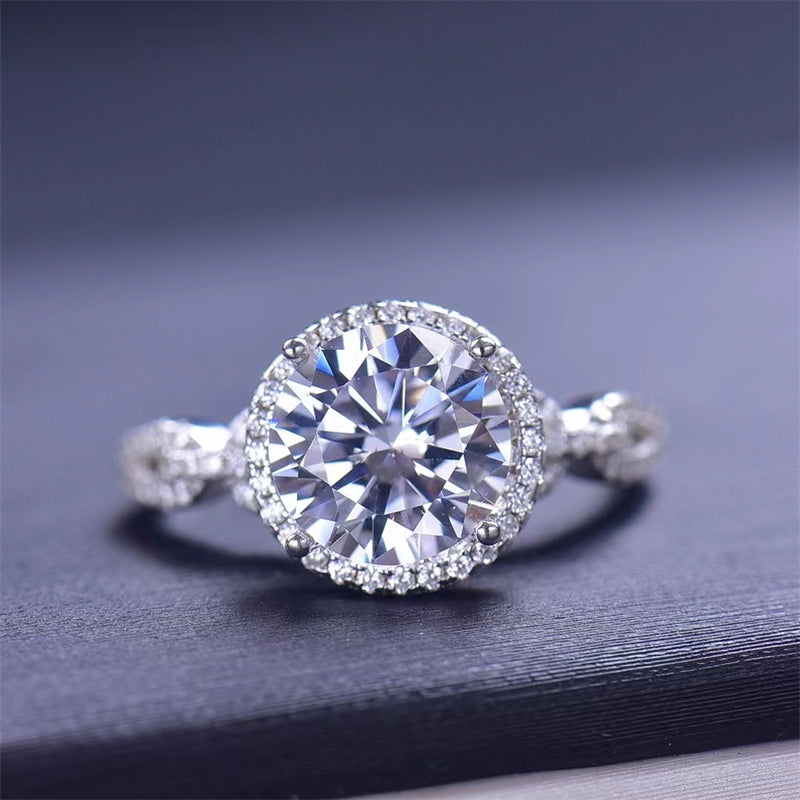 3 Carat 925 Sterling Silver Moissanite Ring - AppealingDiamond.com