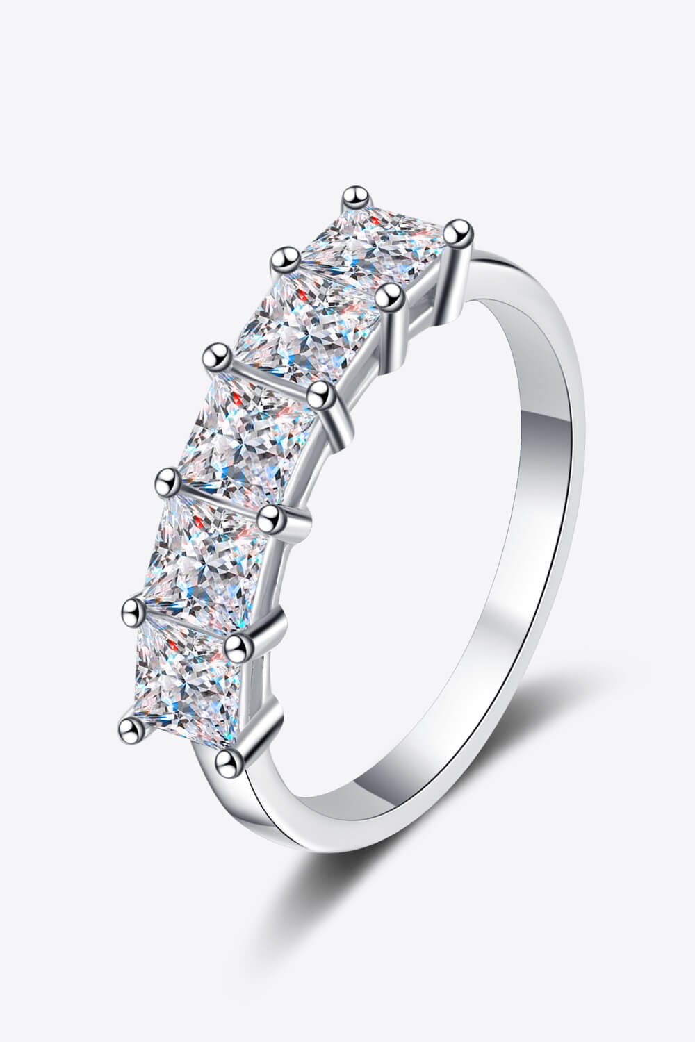 Romantic Surprise 2 Carat Moissanite Rhodium-Plated Ring