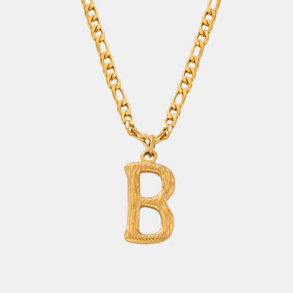 Titanium Steel Letter Pendant Necklace - AppealingDiamond.com